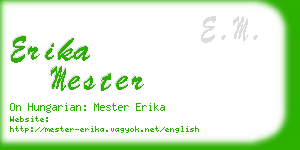 erika mester business card